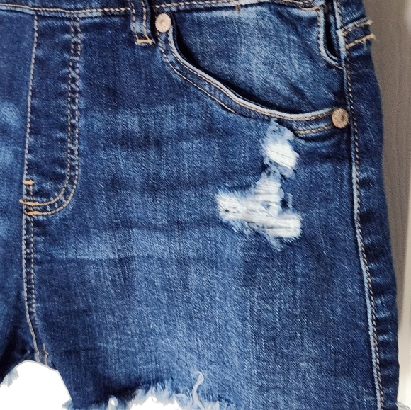 Overalls U2B Urban Basics denim adjustable straps stretchy shorts - Picture 9 of 14